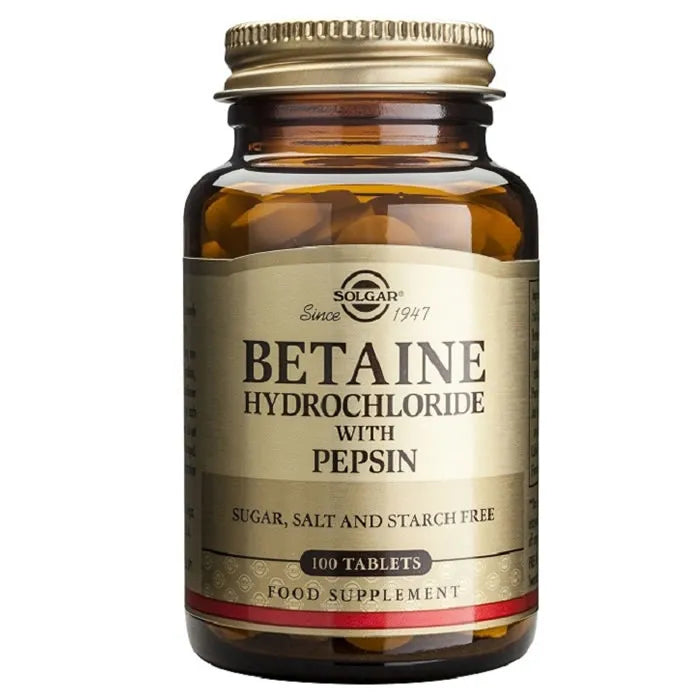 Solgar Chlorhydrate De Bétaïne 100 Comprimés
