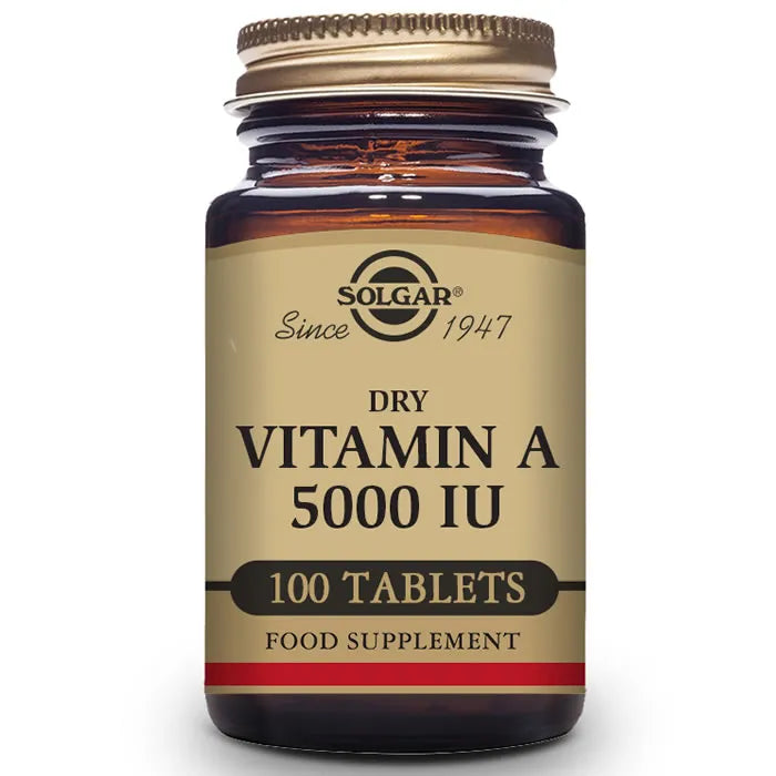 Solgar Vitamine A Séchée 5000 UI 100 Comprimés