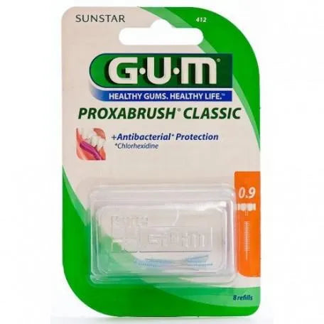 Gum Proxabrush Classic Cepillo Interdental Con Clorhexidina 0,9 Mm 8 Unidades Gum
