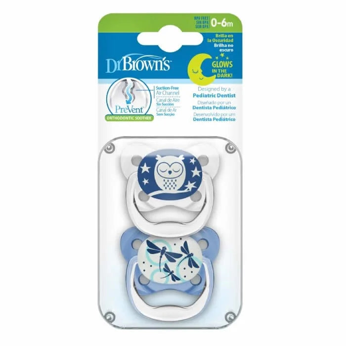Dr. Brown'S Sucette Nocturne Dr. Brown's Prevent Bleu 0-6M