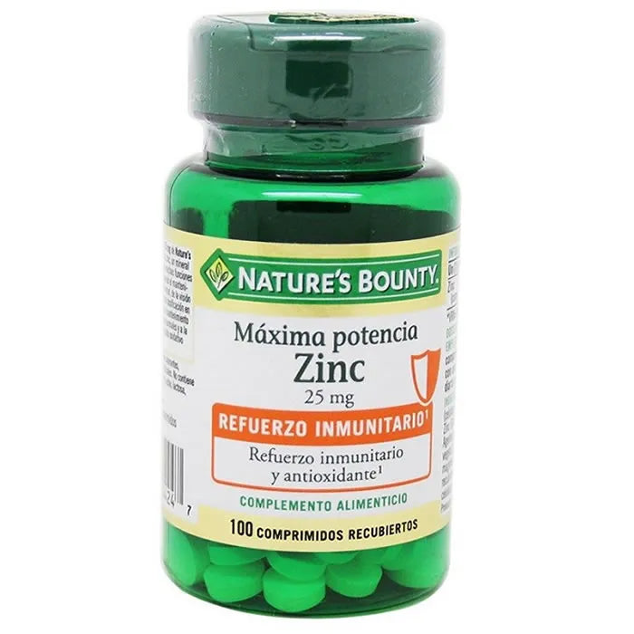 Nature's Bounty Zinc Force Maximale 25mg 100 Comprimés