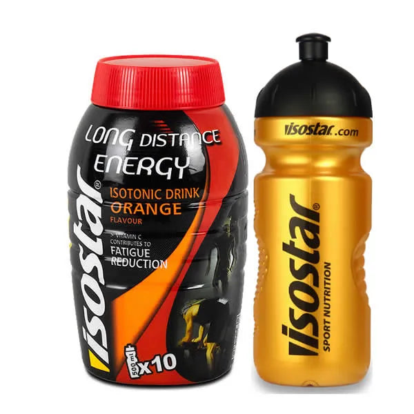 Isostar Long Energy Boisson Isotonique Saveur Orange + Bouteille D'Eau
