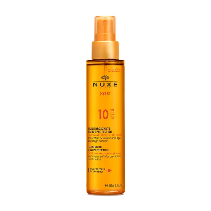 Nuxe Sun Huile Bronzante Visage Et Corps Spf10 150ml