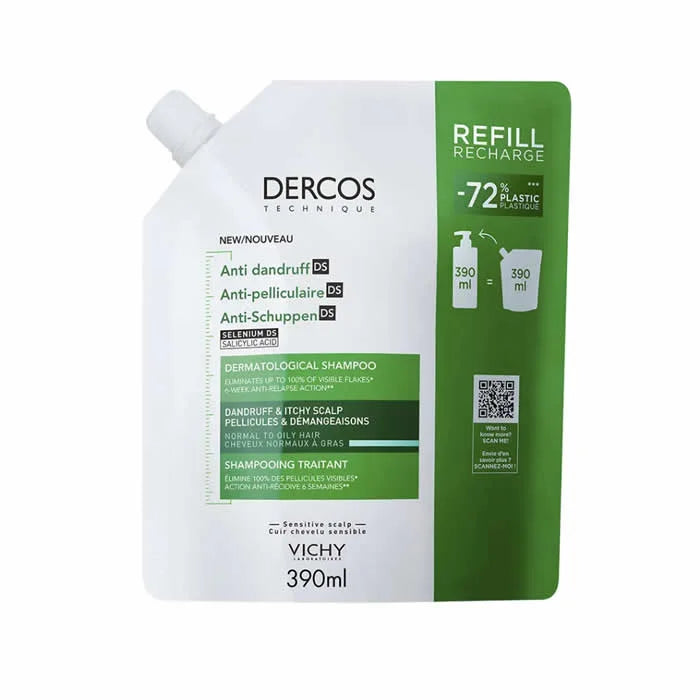 Vichy Dercos Anti-dandruff Shampoo Normal to Oily Hair Ecorefill