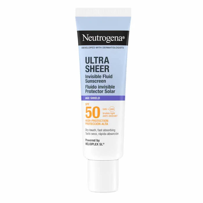 Neutrogena Ultra Sheer Invisible Fluid Sunscreen Age Shield Spf50