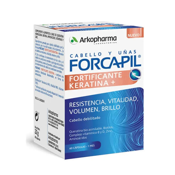 Arkopharma Forcapil Fortifiant + Kératine 60 Capsules - Batty Beauty