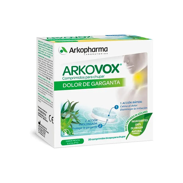 Arkopharma Arkovox Menthe Contre le Mal de Gorge 20 Comprimés - Batty Beauty