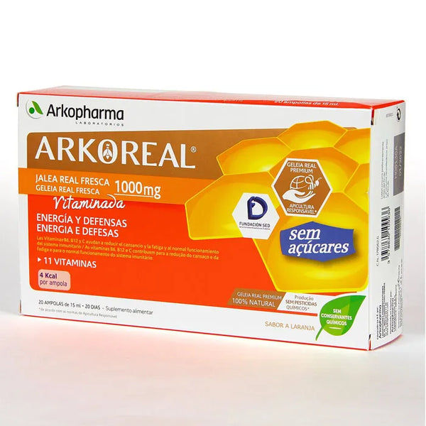 Arkopharma Arkoreal Gelée Royale 1000mg 20 Ampoules - Batty Beauty