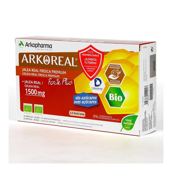 Arkopharma Arkoreal Gelée Royale 1500mg 20 Ampoules - Batty Beauty