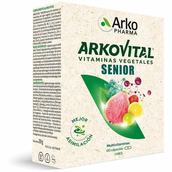 Arkopharma Arkovital Vitamines & Minéraux Senior 50+ 60 Capsules - Batty Beauty