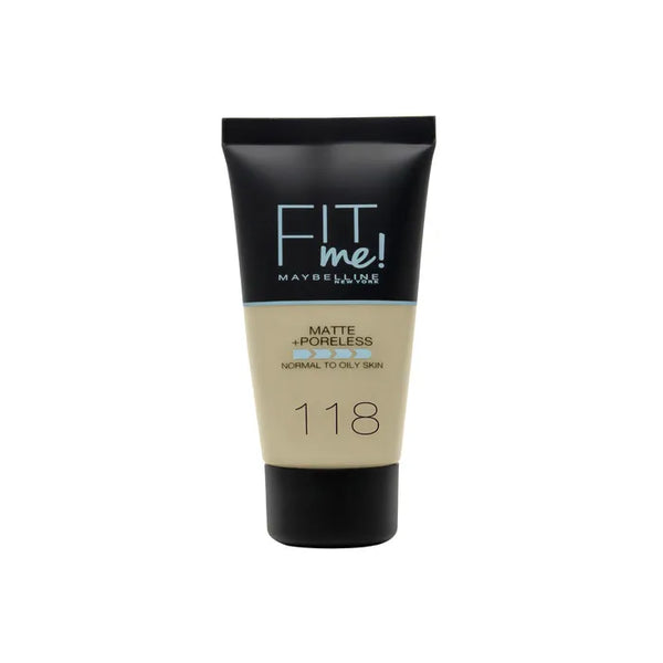 Maybelline Fit Me Matte + Poreless Foundation 118 Nude 30ml - MAYBELLINE