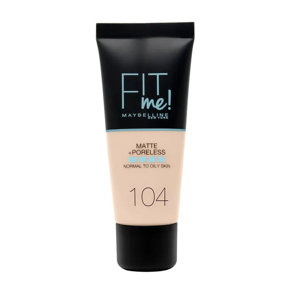 Maybelline Fit Me Matte & Poreless Foundation 104 Soft Ivory 30ml - MAYBELLINE