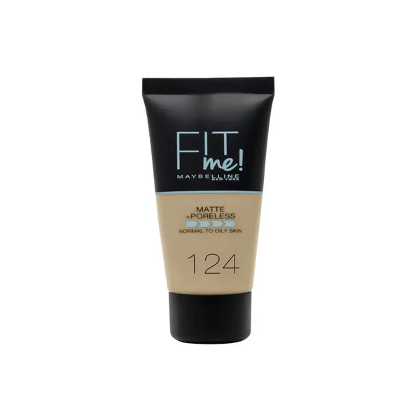 Maybelline Fit Me Matte + Poreless Foundation 124 Soft Sand 30ml - MAYBELLINE