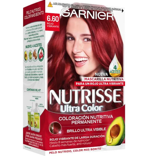 Garnier Tinte Pelo Nutrisse 6,60 Rojo Intenso - Batty Beauty