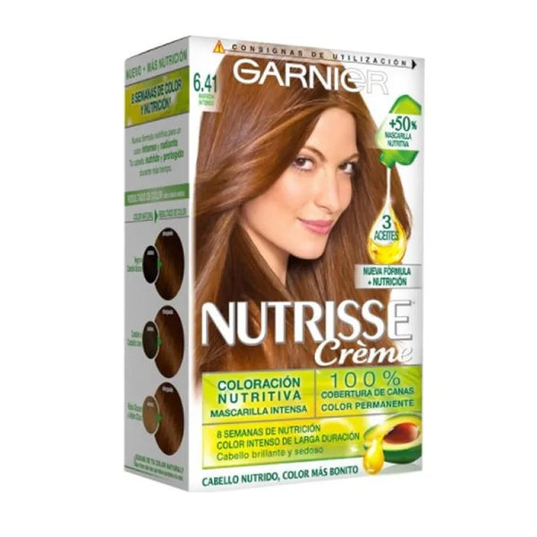 Garnier Nutrisse Crème Nourishing Color 6.41 Intense Brown - Batty Beauty