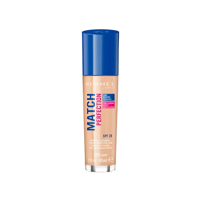 Rimmel London Match Perfection Foundation Spf20 100 Ivory