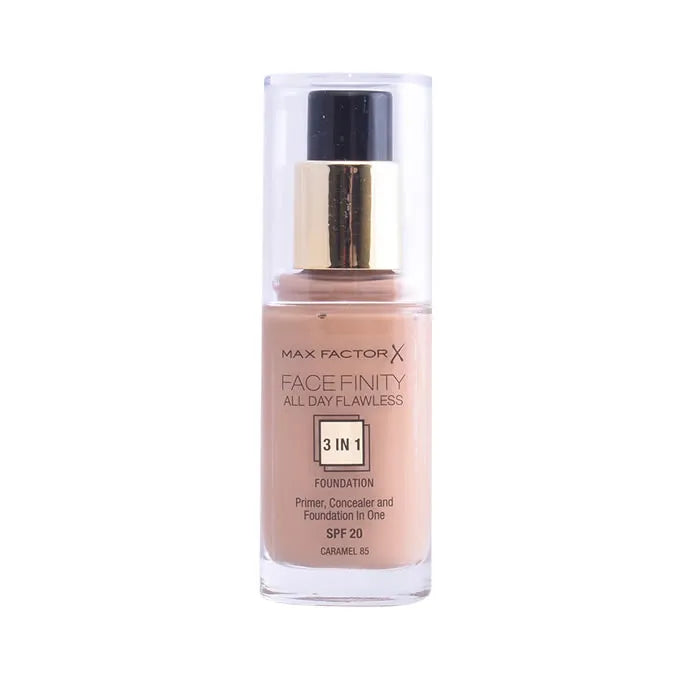 Max Factor Facefinity 3 In 1 Primer, Concealer And Foundation Spf20 85 Caramel