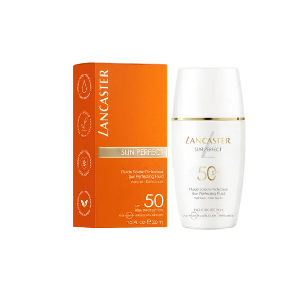 Lancaster Sun Perfect Sun Perfecting Fluid Wrinkles Dark Spots Spf50 30ml - Batty Beauty