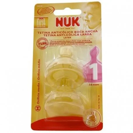 Nuk Tetina Ancha First Choice 1 M Latex 2 Unidades Nuk