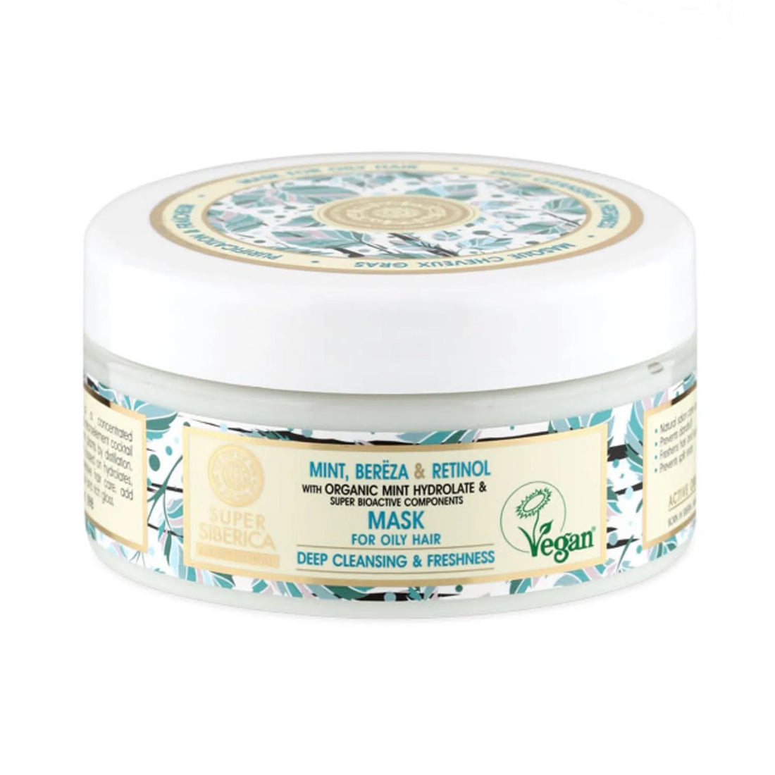 Natura Siberica Menta Abedul Retinol Mascarilla Capilar Cabello Graso