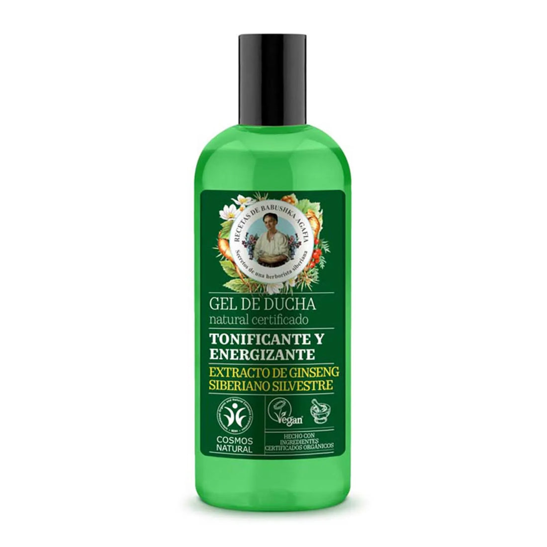 Green Agafia Ginseng Siberiano Gel De Baño Tonificante Natural