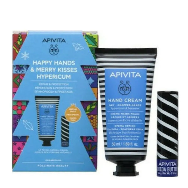 Apivita Hand Cream Hypericum Réparation Y Protection Coffret 2 Pièces 50ml - Batty Beauty