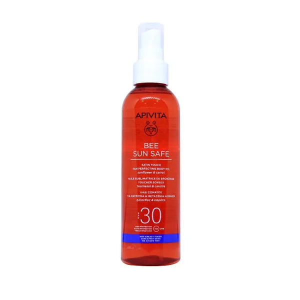Apivita Bee Sun Safe Body Oil for Tanning & Silky Feeling SPF30 200ml - Batty Beauty