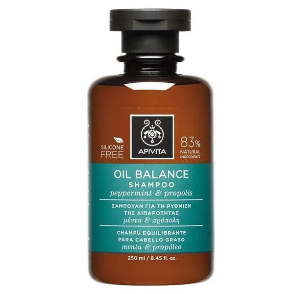 Apivita Shampooing équilibrant pour cheveux gras 250ml - Batty Beauty