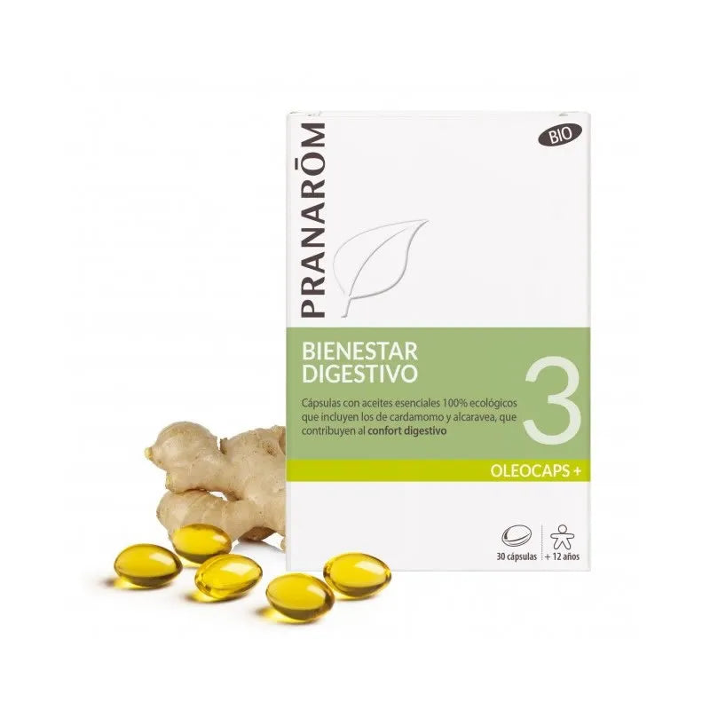 Pranarôm Oleocaps 3 Bien-être Digestif Bio 30 Gélules