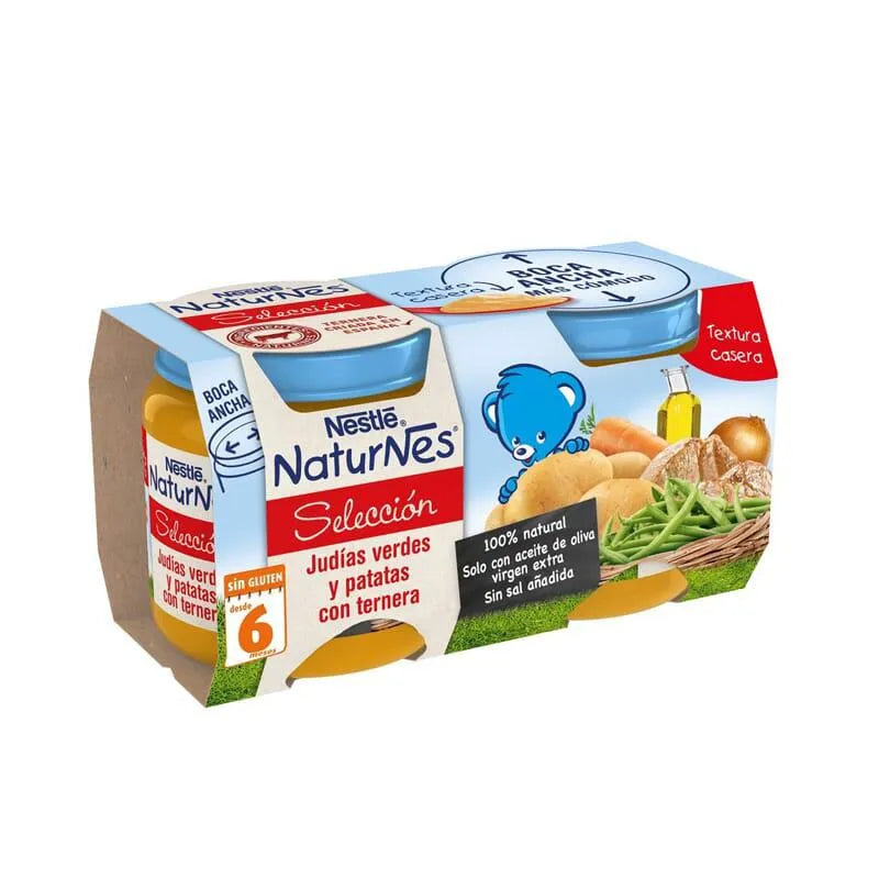 Nestle Naturnes Selección Potito Judías Verdes y Patatas Con Ternera 2 Ud