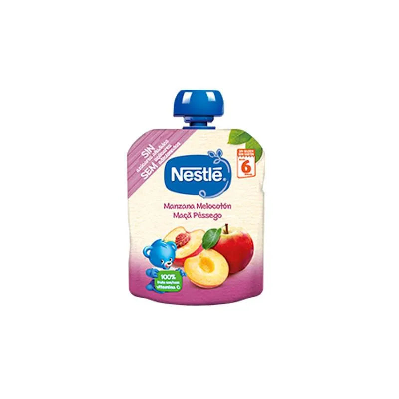 Nestle Nestlé Bolsita Manzana y Melocotón 6m