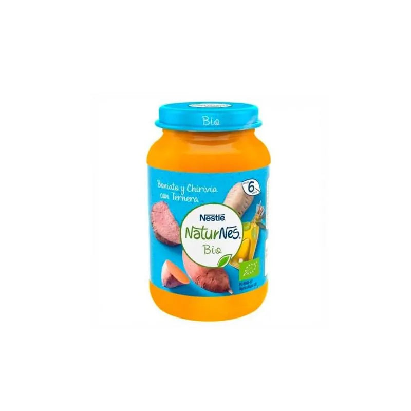 Nestle Nestlé Naturnes Bio Tarrito Boniato y Chirivía Con Ternera 6m