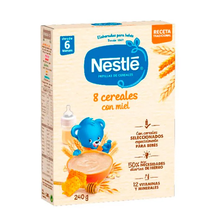 Nestle Nestlé Porridge 8 Céréales avec Miel