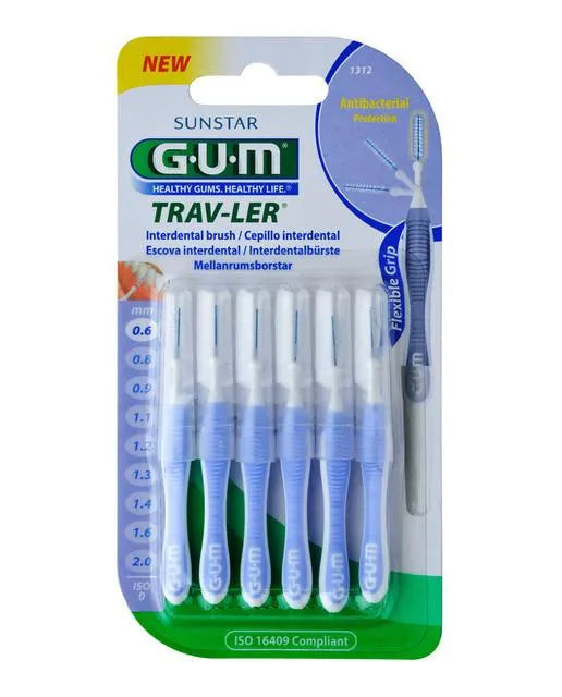Gum Sunstar Gum Pinceau Interdentaire 0,6mm Trav-Ler 6 Uds