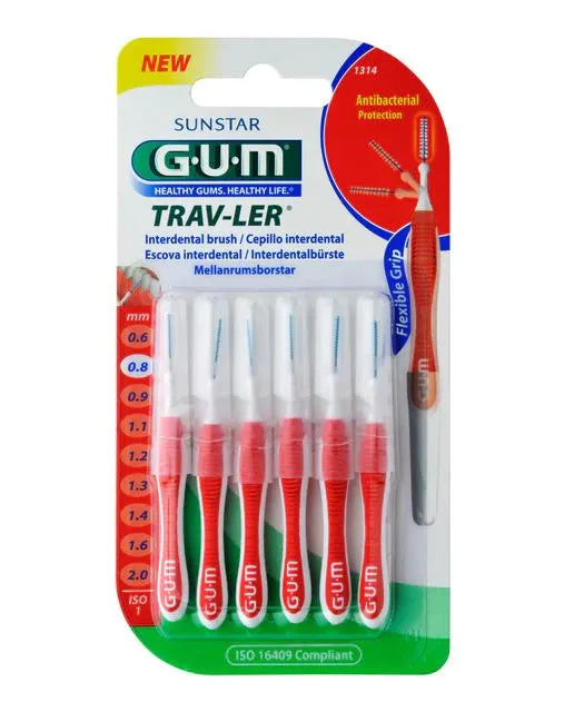 Gum Sunstar Gum Brosse Interdentaire Trav-Ler Iso1 1314 0,8mm 6 Unités