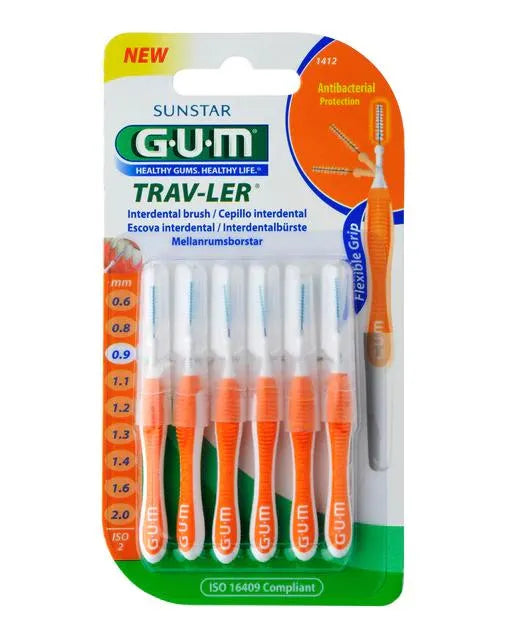 Gum Sunstar Gum Pinceau Interdentaire 0,9mm Trav-Ler 6 Uds