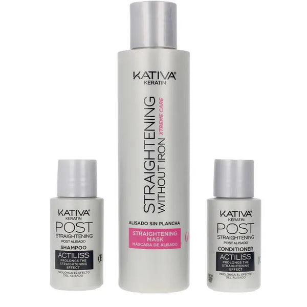 Kativa Keratin Anti-Frizz Smoothing Sans Repassage Xtrem Care 30 Jours Coffret 3 Produits - Batty Beauty