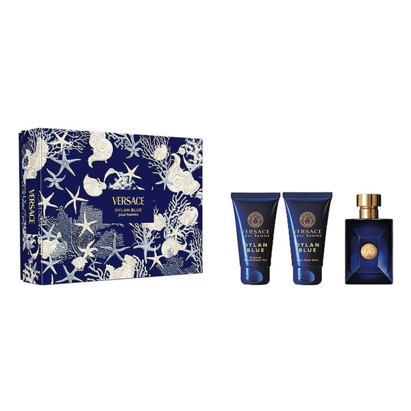 Versace Dylan Blue Pour Homme Eau De Toilette Gel De Baño Balsamo After Shave 50ml - Batty Beauty