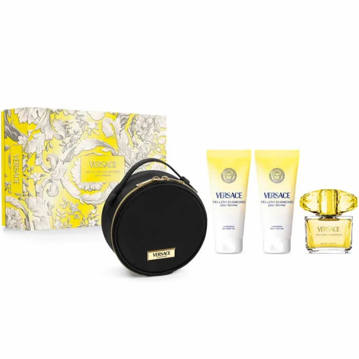 Versace Yellow Diamond Eau De Toilette Coffret 4 Produits