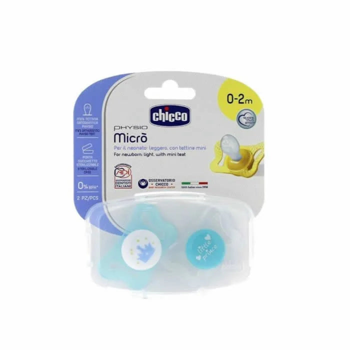 Chicco Sucette Physio Micro Silicone 0-2m 2 Unités