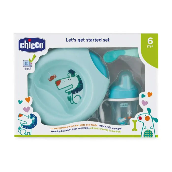 Chicco Let's Get Started 6m+ Bleu Coffret 3 Produits