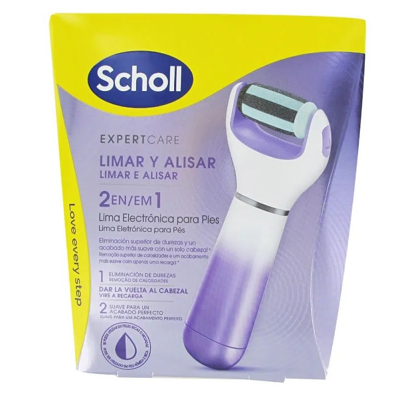 Scholl Velvet Smooth Pedi Râpe Electrique Rose Avec Tête Exfoliante