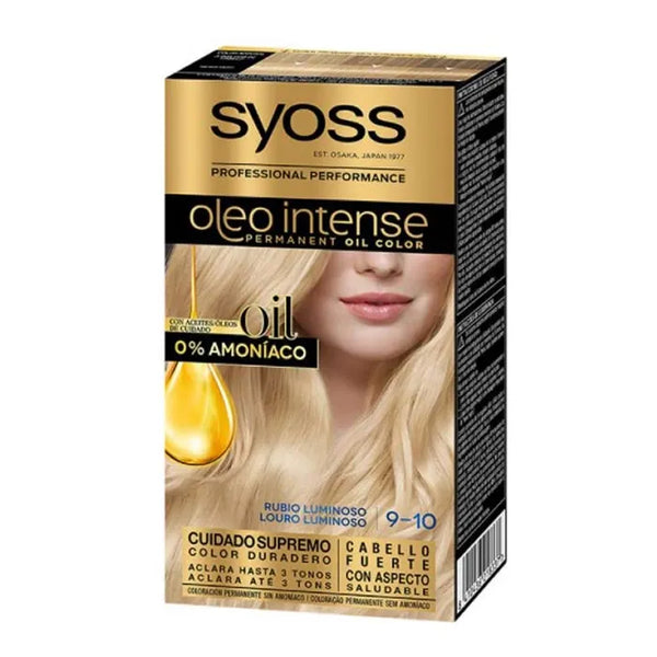 Syoss Oleo Intense Permanent Hair Color 9-10 Luminous Blonde - Batty Beauty