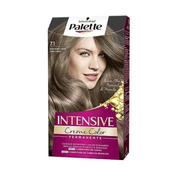 Schwarzkopf Palette Intensive Creme Color Tint 7.1 Medium Ash Blonde - Batty Beauty