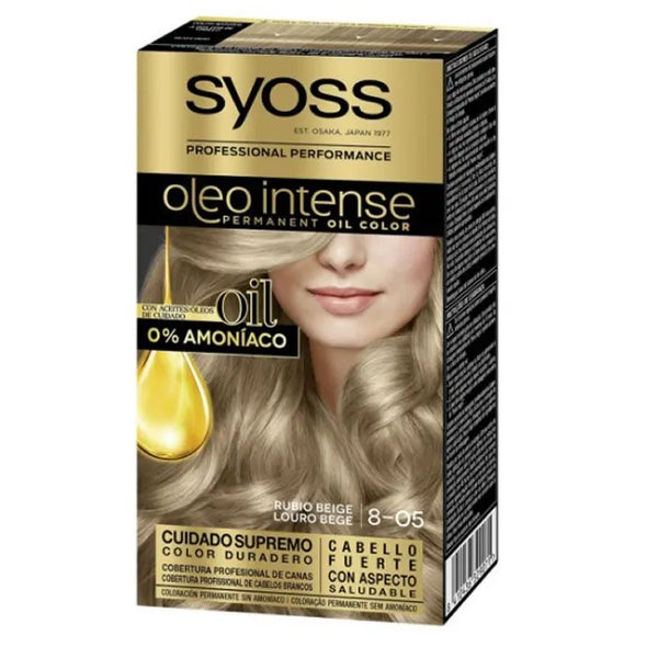 Syoss Oleo Intense Permanent Hair Color 8-05 Beige Blonde - Batty Beauty