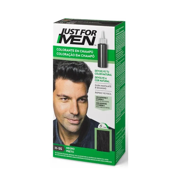 Just For Men Natural Black Shampoo Shampooing Colorant