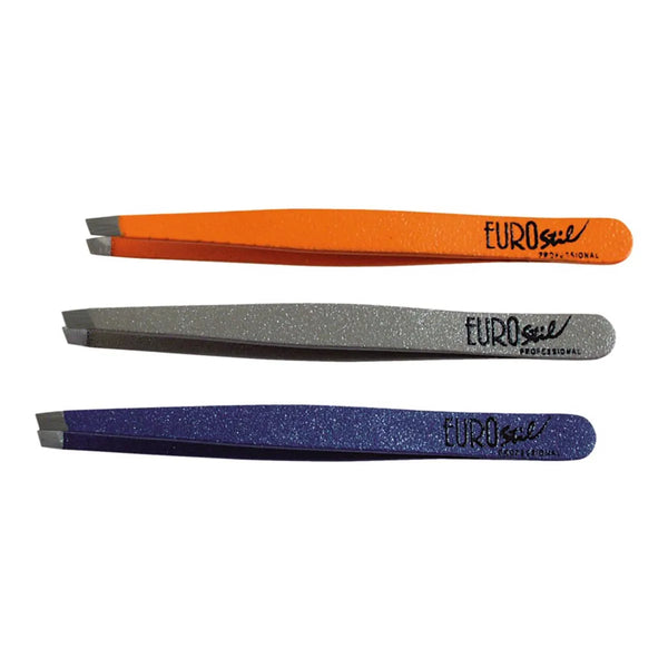 Eurostil Mediana 8cm Pinza De Depilar Colores 1un - Batty Beauty