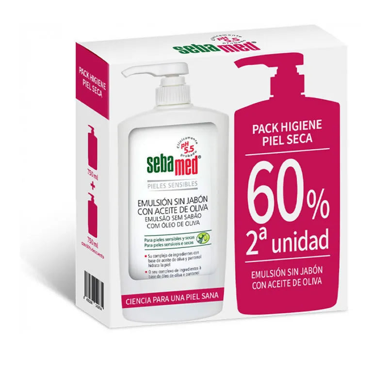 Sebamed Émulsion Sans Savon Avec Huile D'Olive Duo