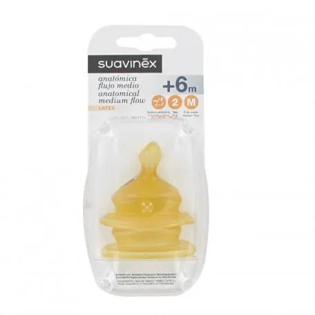 Suavinex Tetina Anatómica De Silicona y Boca Ancha Talla 2 M 2 Unidades Suavinex