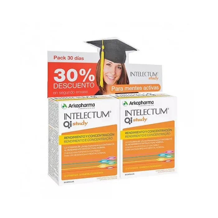 Arkopharma Intelectum Study Pack 2 x 30 Capsules